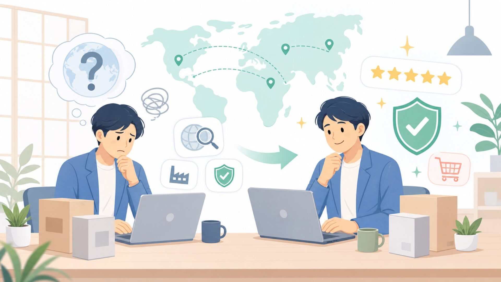 Niimbotはどこの国のブランド？中国製でも安心できる理由と選び方の要点を表すイラスト