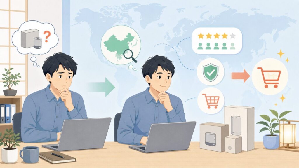 CNBANANはどこの国のメーカー？中国製の実態とAmazonレビューの信頼性を徹底検証の要点を表す