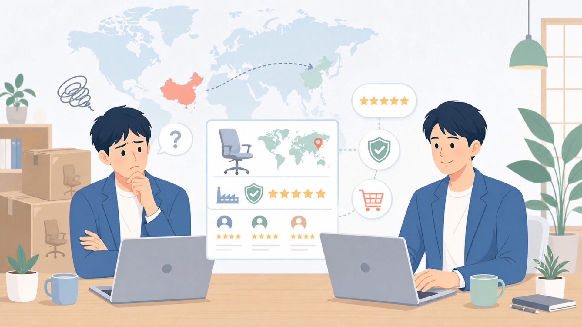 COLAMYはどこの国のメーカー？中国製でも安心な3つの理由と製品評価の要点を表すイラスト