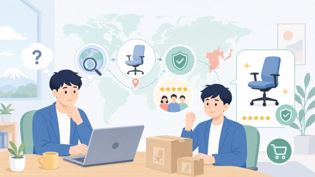 GABRYLLYはどこの国のブランド？出身地・サクラ疑念・品質を一気に解説の要点を表すイラスト