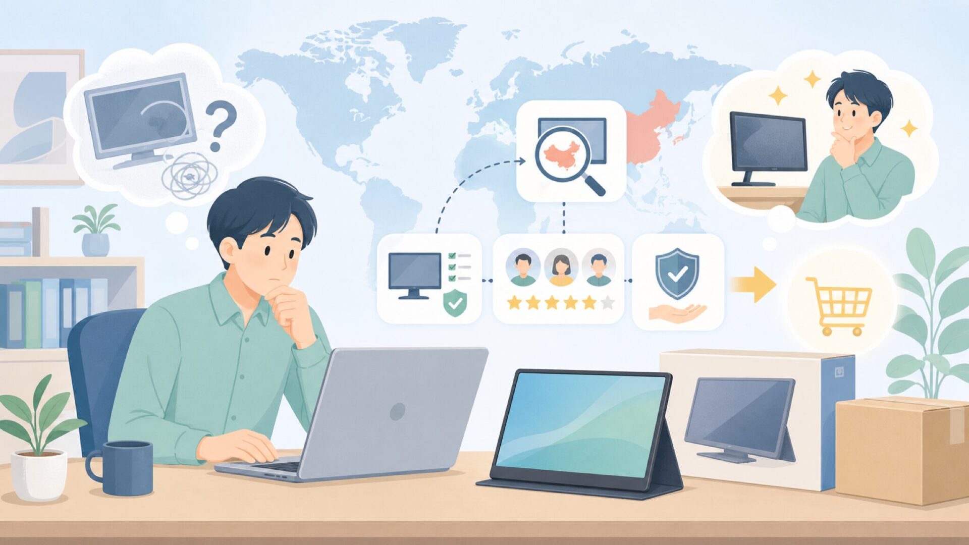 Intehillはどこの国？中国ブランドの信頼性を徹底検証の要点を表すイラスト