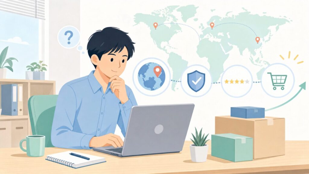 Teamgeeはどこの国？中国深セン発ブランドの信頼性と日本での正しい楽しみ方の要点を表すイラスト