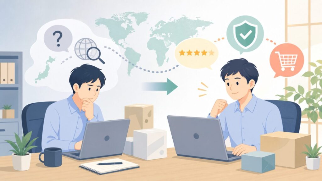 FATORKはどこの国のブランド？運営会社と安さの理由を調べたの要点を表すイラスト