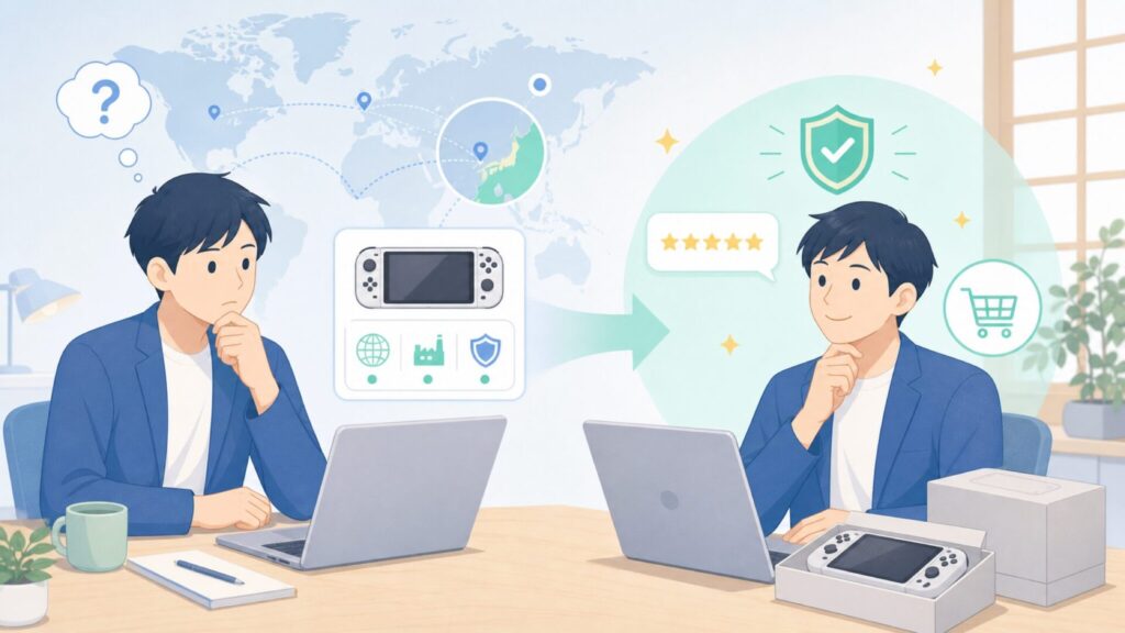 AYANEOはどこの国のメーカー？中国発の実力ブランドを徹底解説の要点を表すイラスト