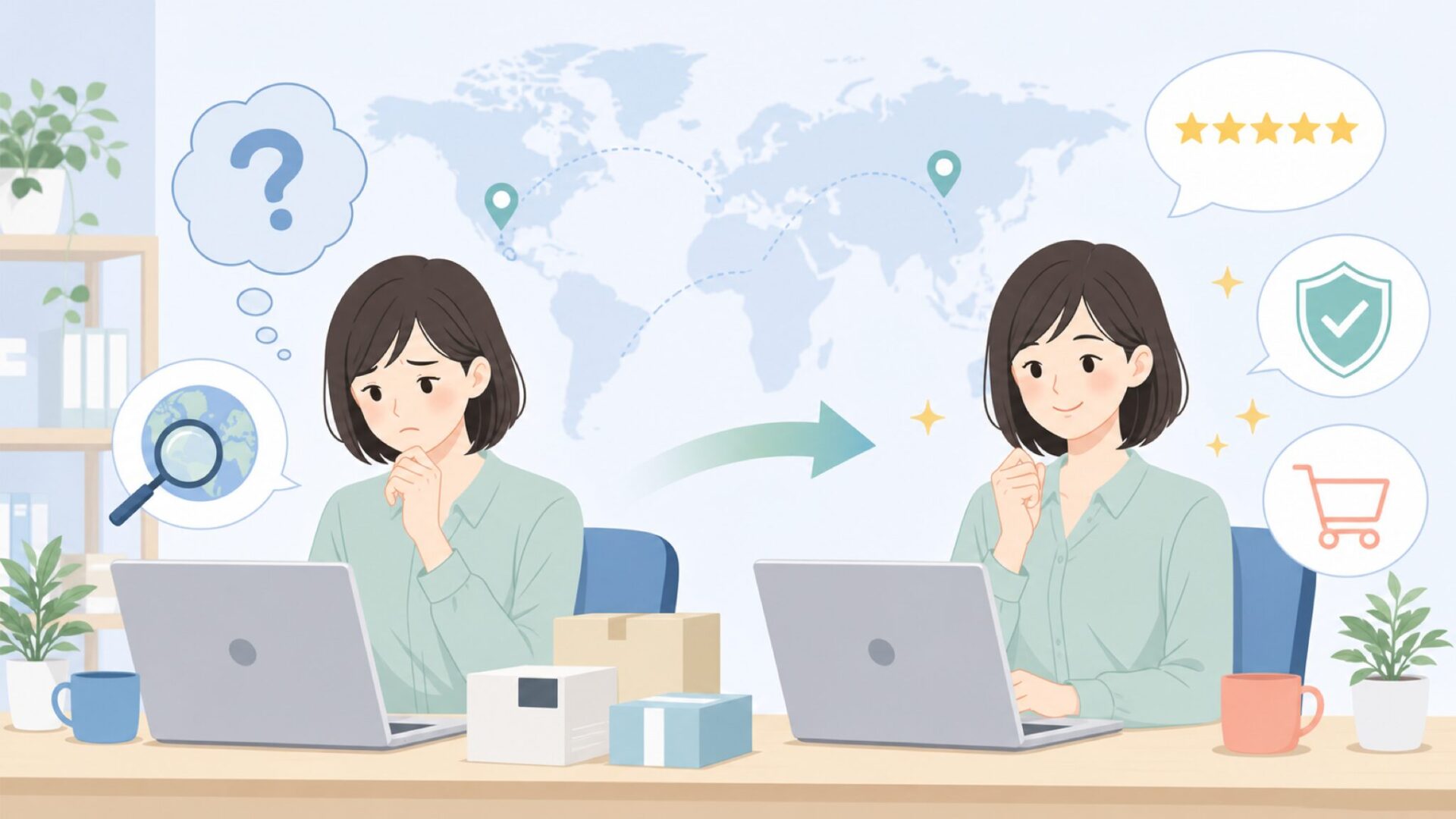 Feiyoldはどこの国？怪しい噂と安全性を自分で見極める方法の要点を表すイラスト