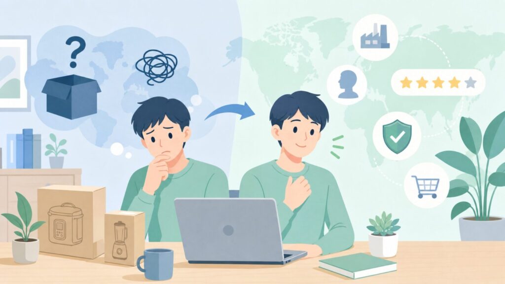 Bonsenkitchenはどこの国？怪しい噂と評判を正体ごと解説の要点を表すイラスト