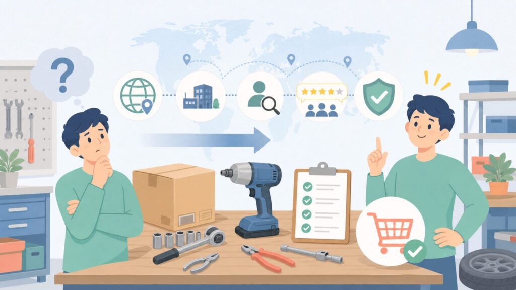 Redkeyはどこの国？運営会社の正体と安全な買い方の要点を表すイラスト