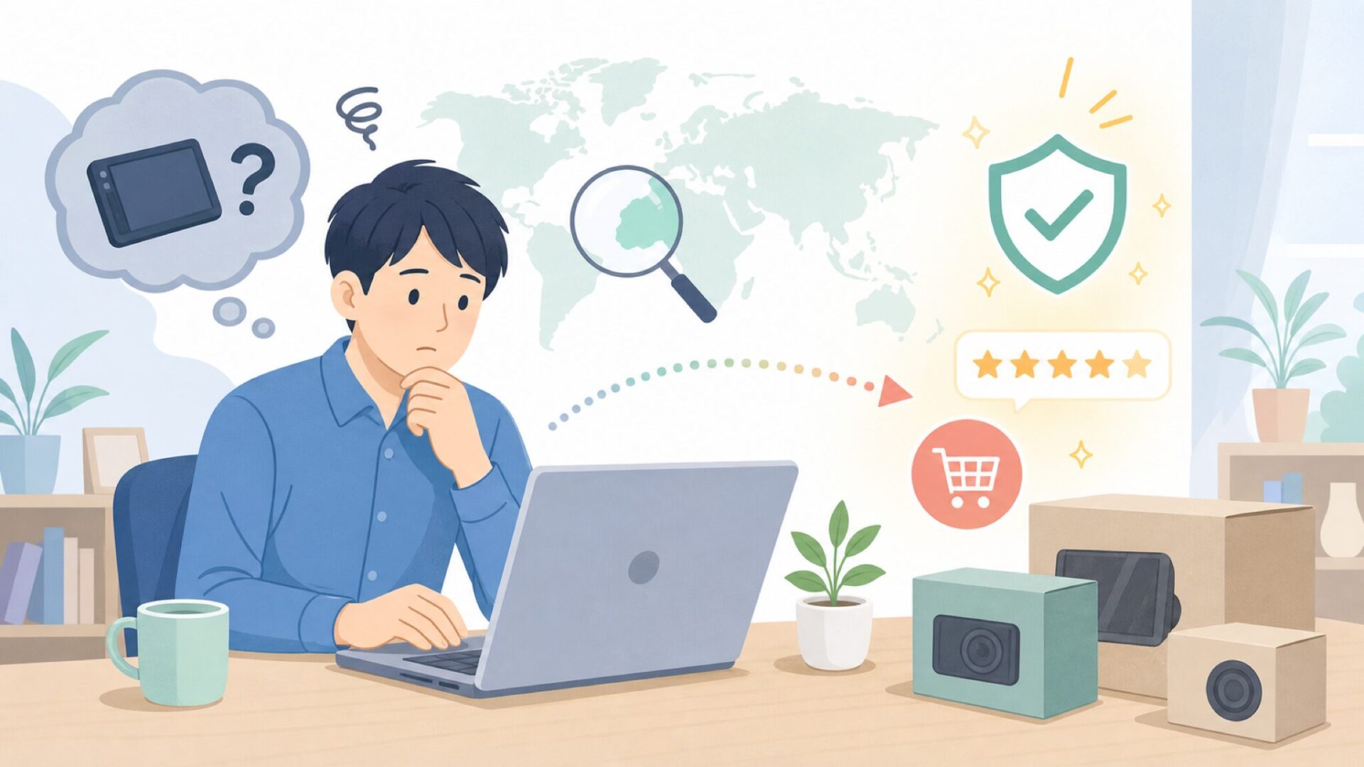 Carpurideはどこの国？評判とサクラの真相を購入前に解説の要点を表すイラスト