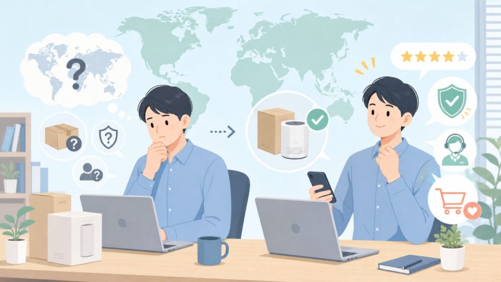 Securaはどこの国のブランド？原産国と安全性を総点検の要点を表すイラスト