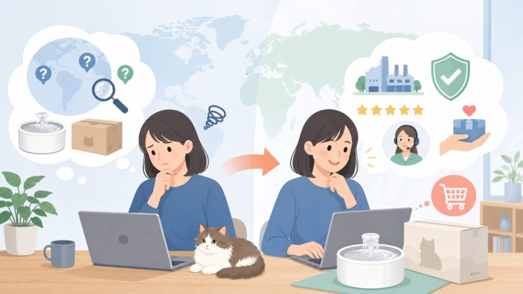PETNFはどこの国のブランド？運営会社と安全性を徹底解説の要点を表すイラスト