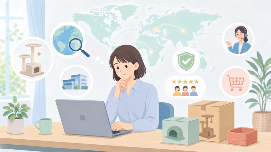 PawHutはどこの国？運営会社と評判を徹底調査の要点を表すイラスト