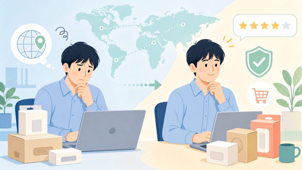 WUBENはどこの国のメーカー？ウーベンの正体と評判を解説の要点を表すイラスト