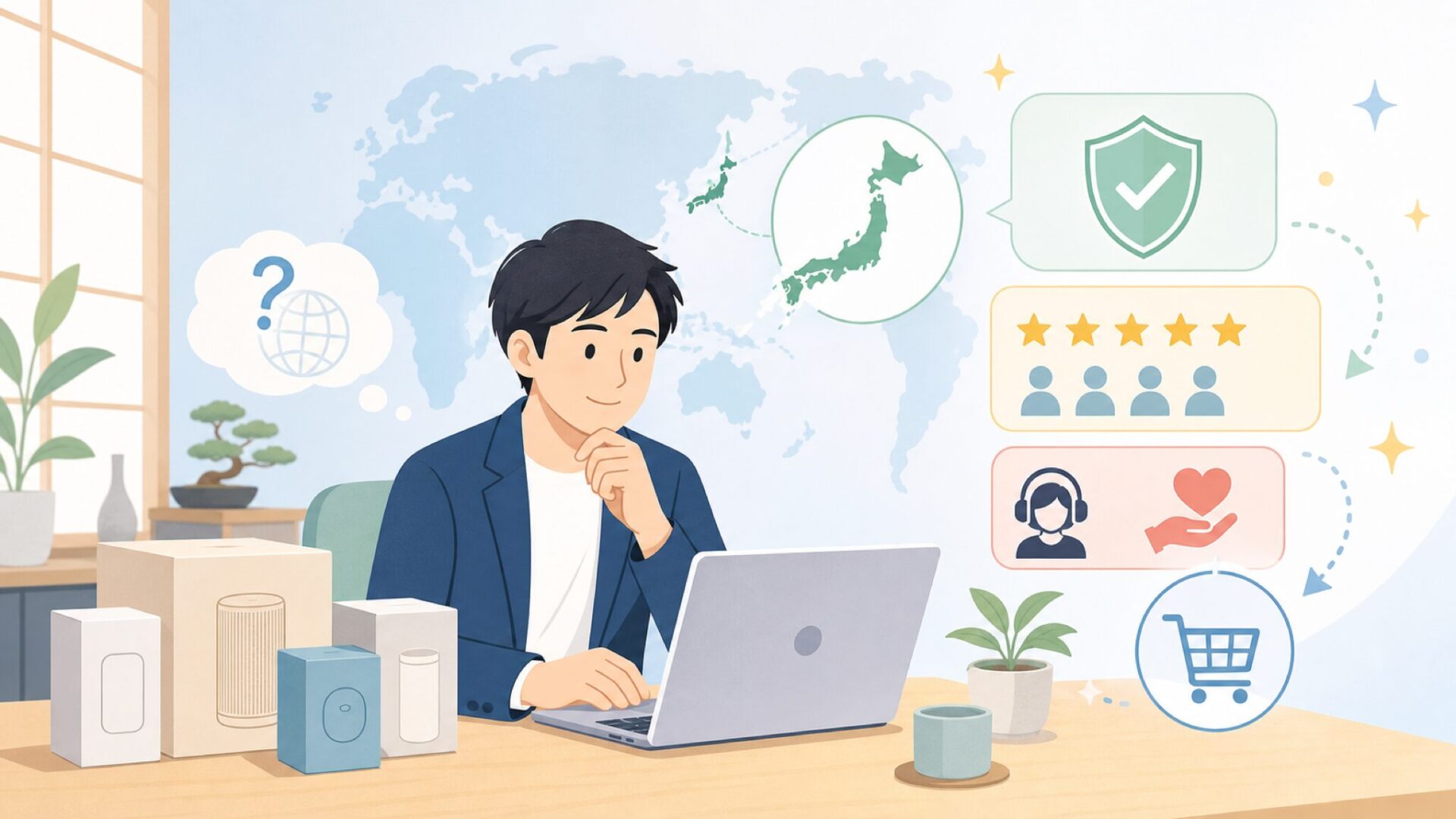 POLONOはどこの国のメーカー?運営会社・安全性・評判まで徹底解説の要点を表すイラスト