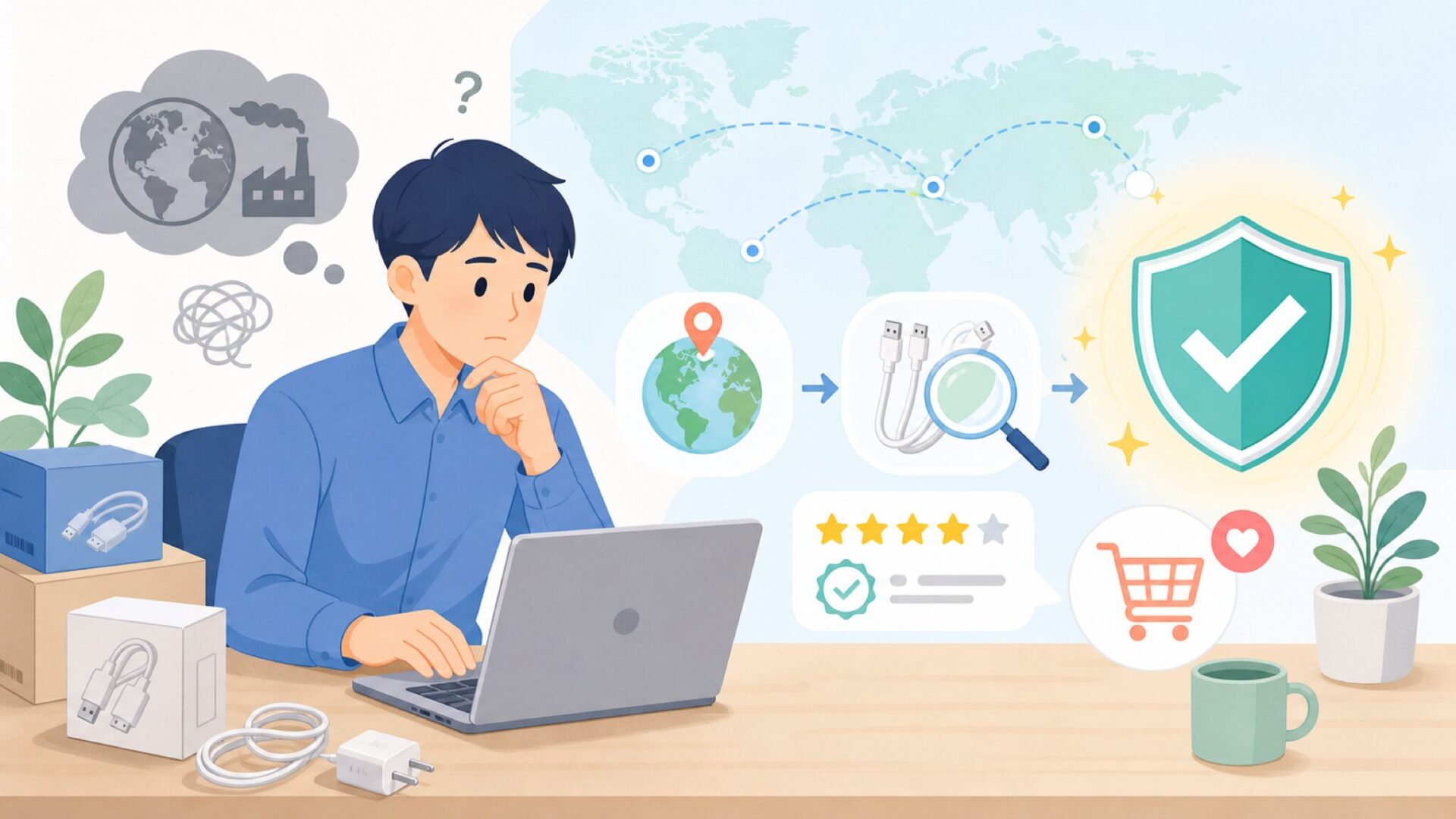 Rocorenはどこの国のブランド？中国製でも安全かを徹底チェックの要点を表すイラスト