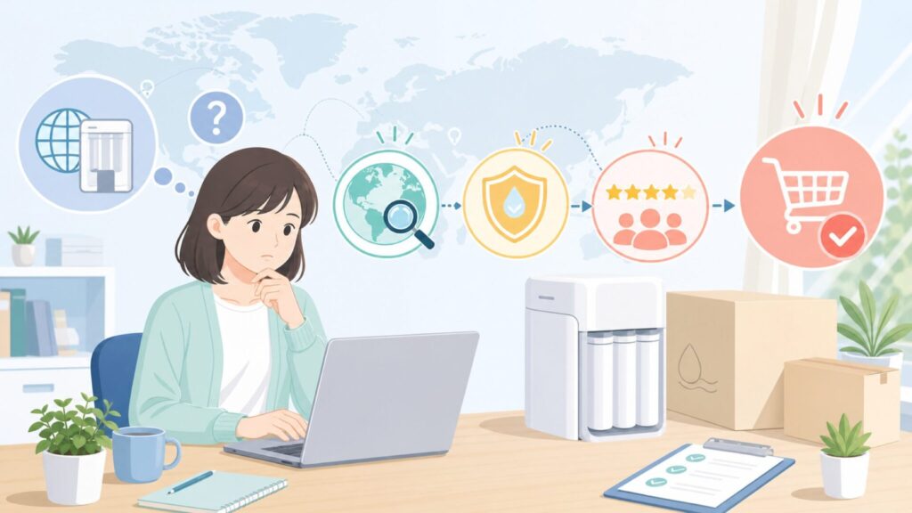 SimPureはどこの国のブランド?中国製の安全性・評判を徹底調査の要点を表すイラスト