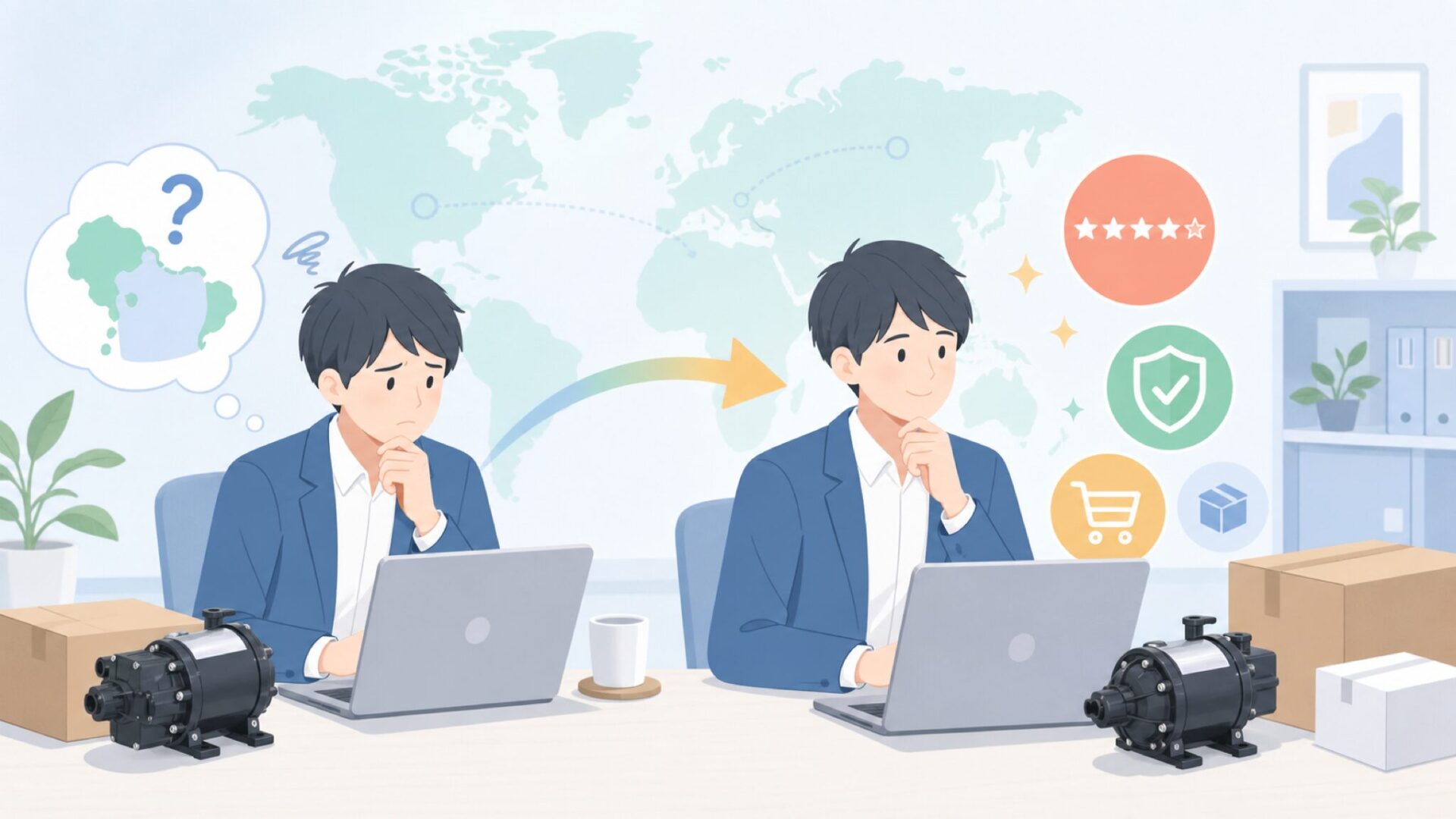 SHURFLOはどこの国のブランド?アメリカ老舗の信頼性と正規品の選び方の要点を表すイラスト