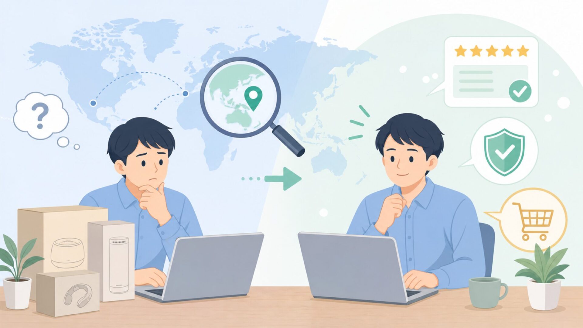 SereneLifeはどこの国のブランド?日本法人と信頼性を徹底検証の要点を表すイラスト