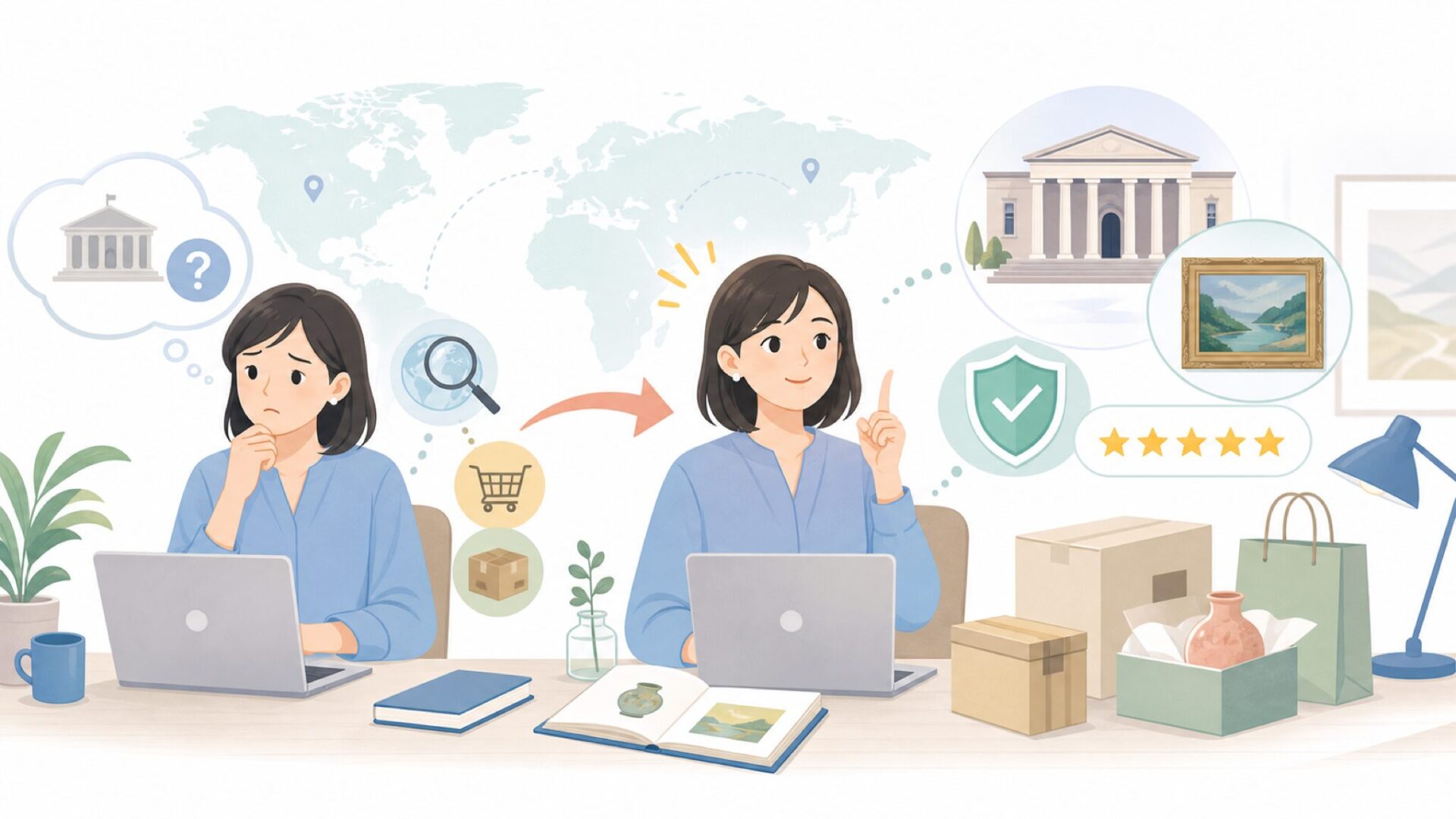 ウフィツィ美術館はどこの国?Ofuzziの読み方と名画を解説の要点を表すイラスト