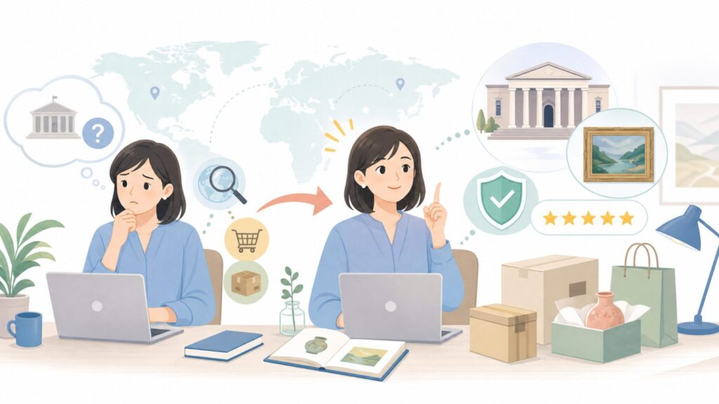 ウフィツィ美術館はどこの国？Ofuzziの読み方と名画を解説の要点を表すイラスト