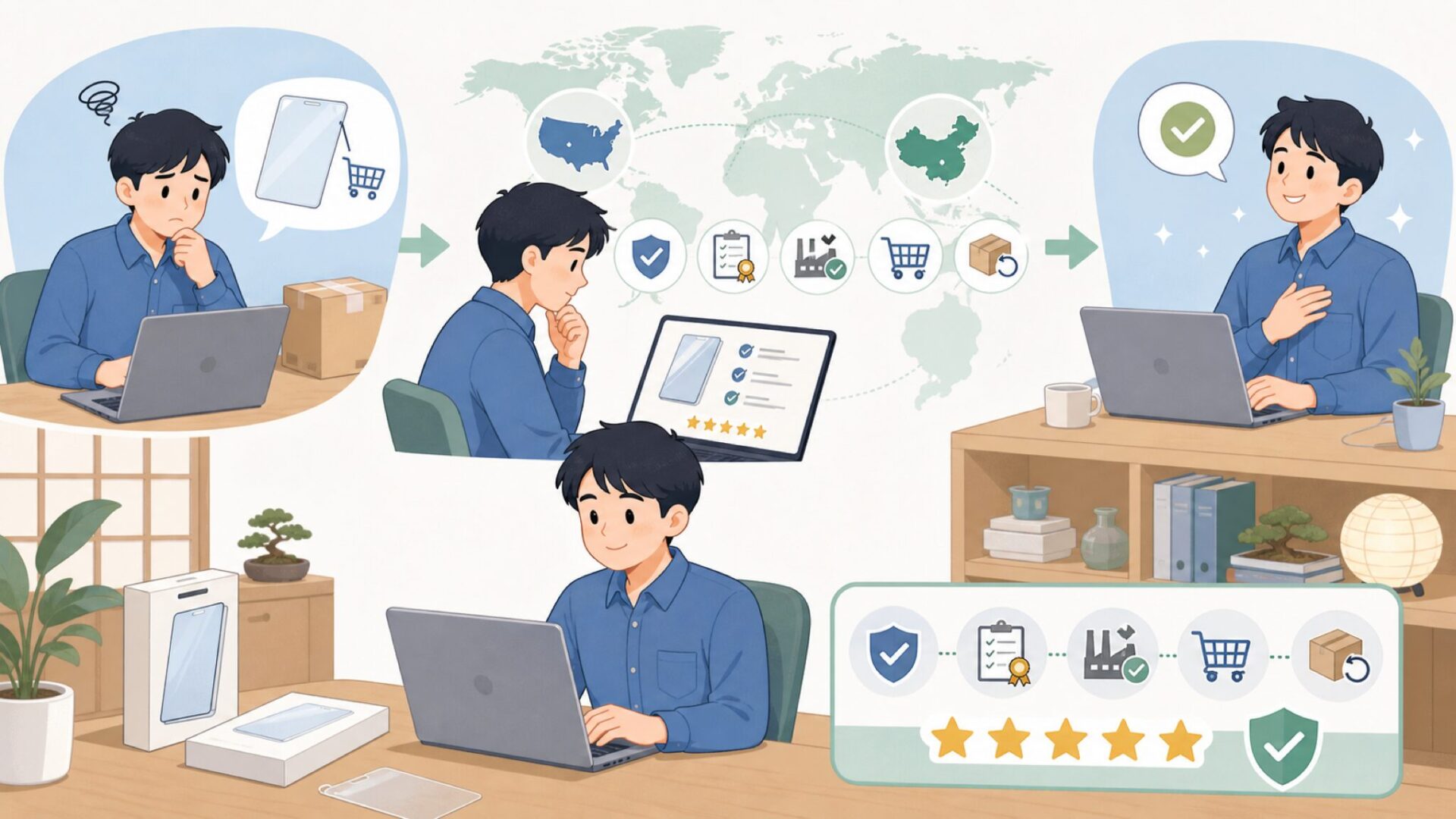 TechMatteはどこの国のブランド？アメリカ発ガジェットブランドを徹底解説の要点を表すイラスト
