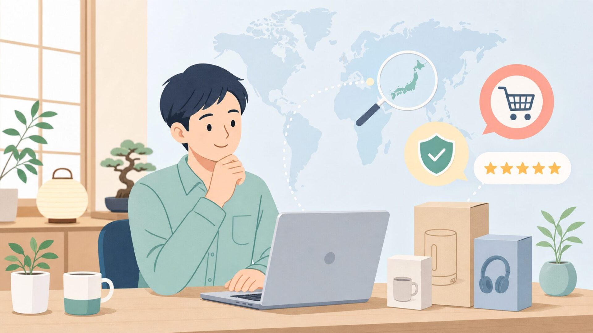MAIDESITEはどこの国のブランド？中国製の安心感と品質を正直に解説の要点を表すイラスト