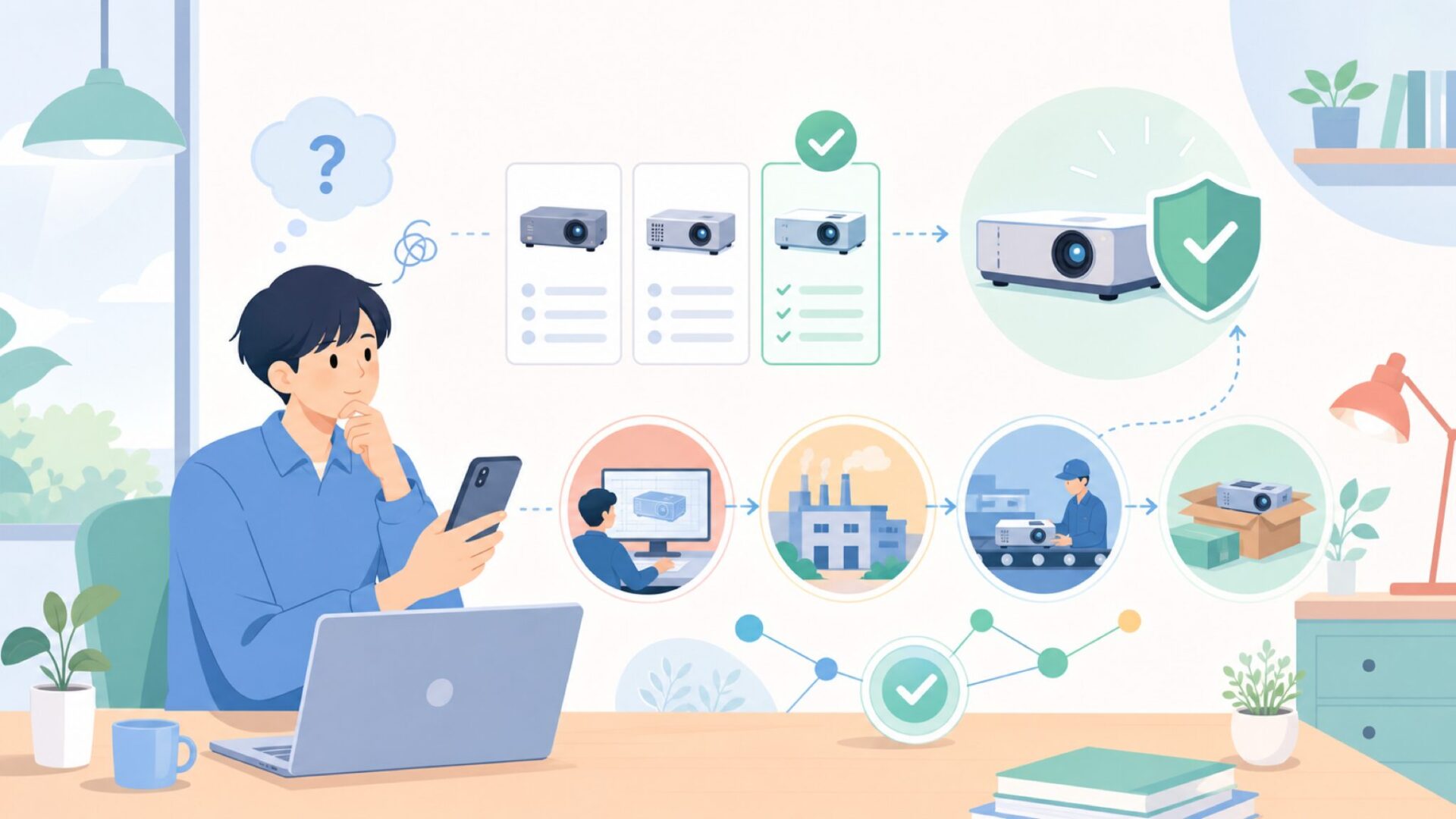 Aurzenプロジェクターはどこの国のブランド?まず結論からを表すイラスト