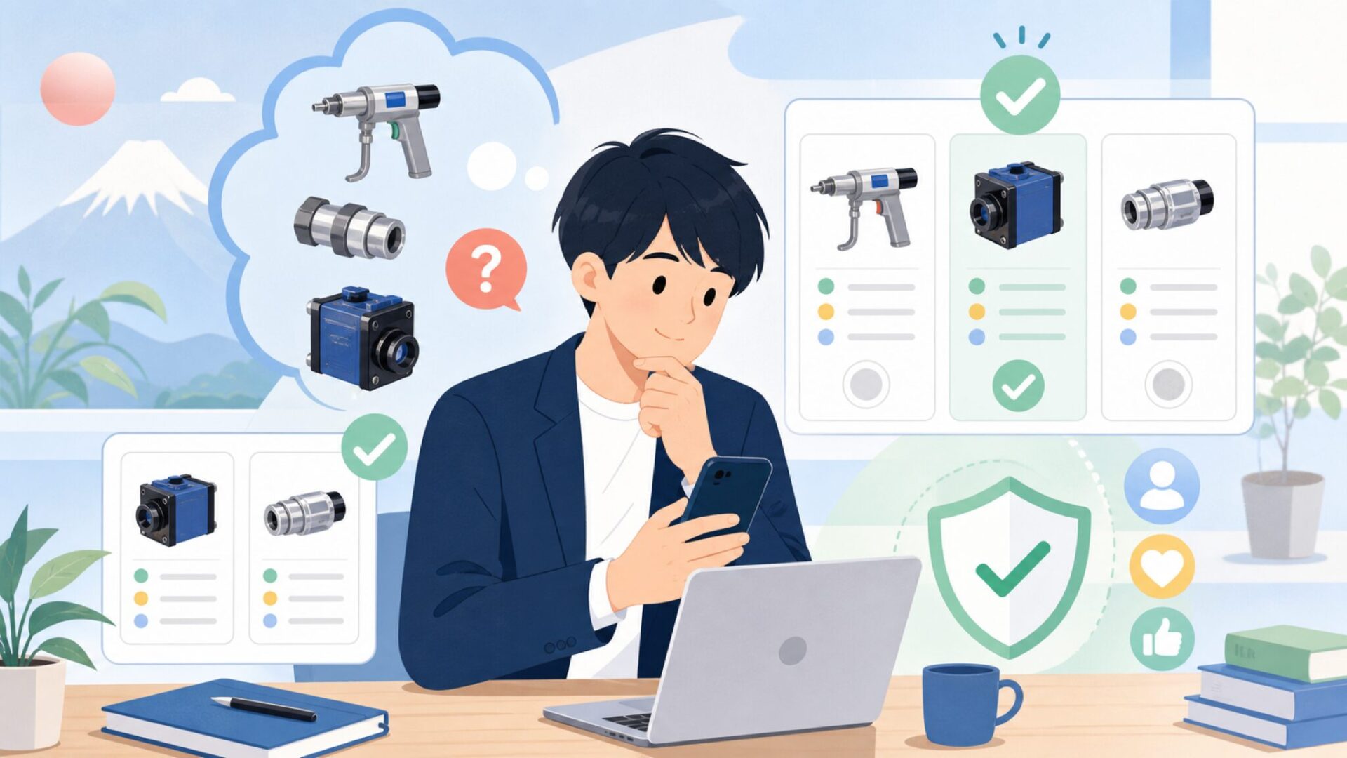 まず結論：Nitto Kohki（日東工器）は日本の企業を表すイラスト
