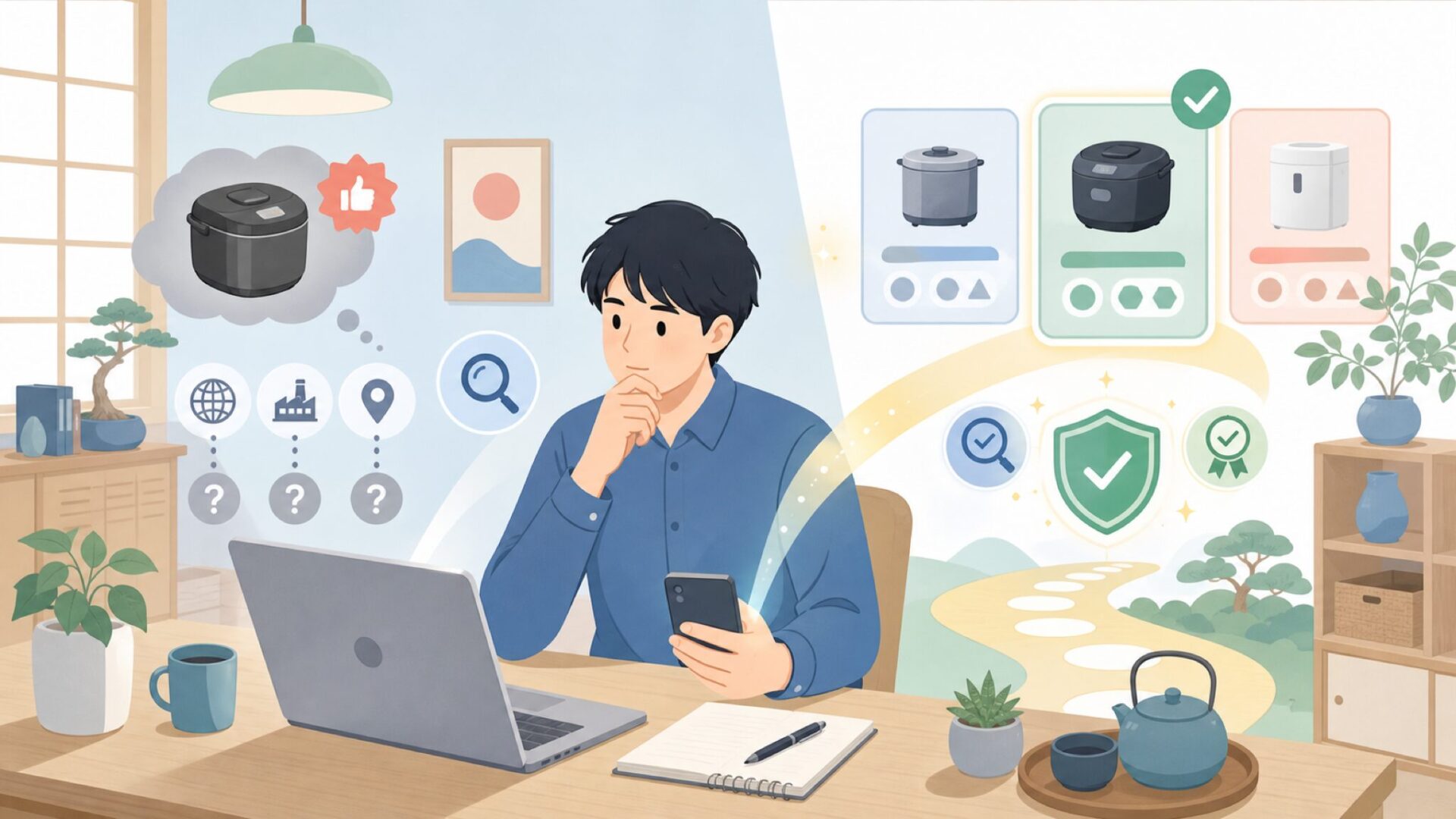 Bonsenkitchenはどこの国のブランド？製造国と本社をまず結論を表すイラスト