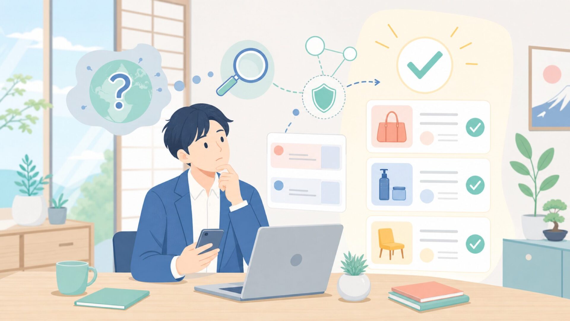 TMYはどこの国のブランドなのか【まず結論】を表すイラスト