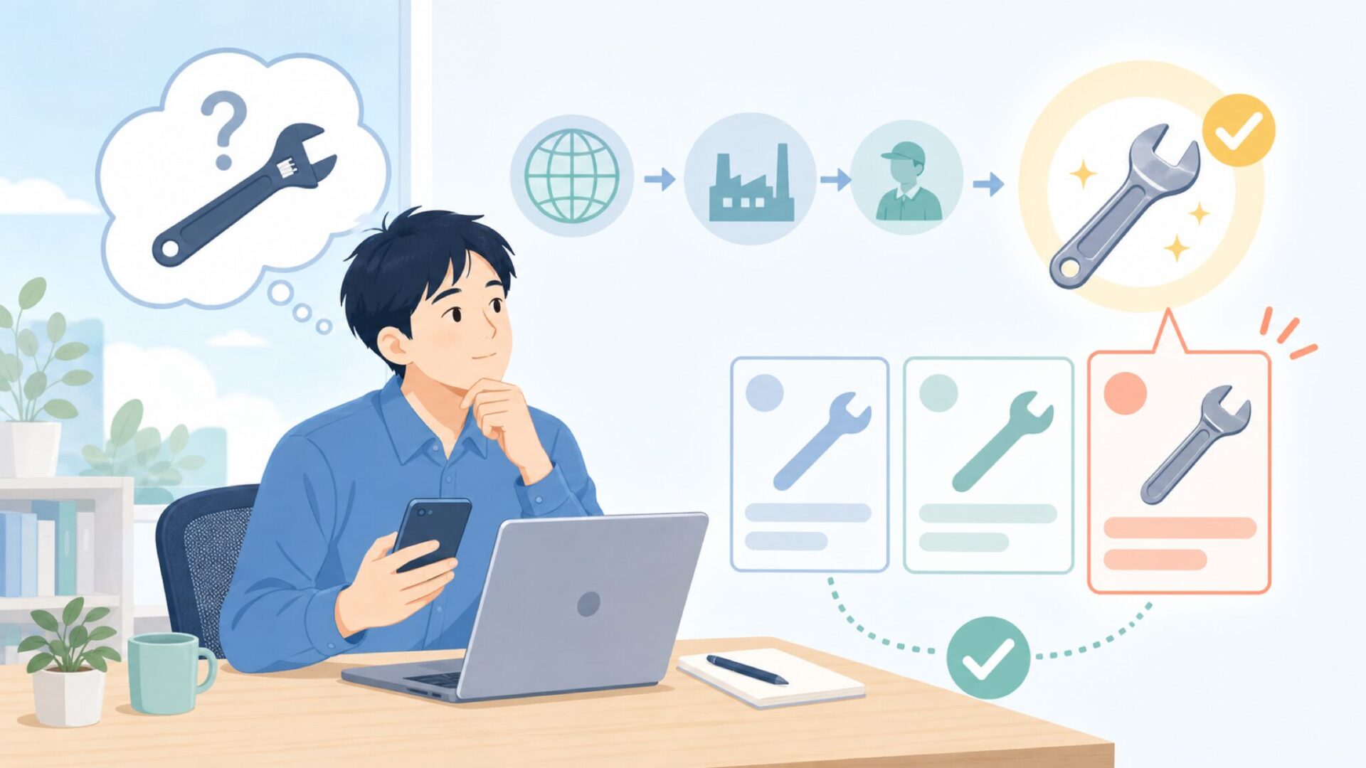 KUNY'S(クニーズ)はどこの国のブランドか、まず結論からを表すイラスト