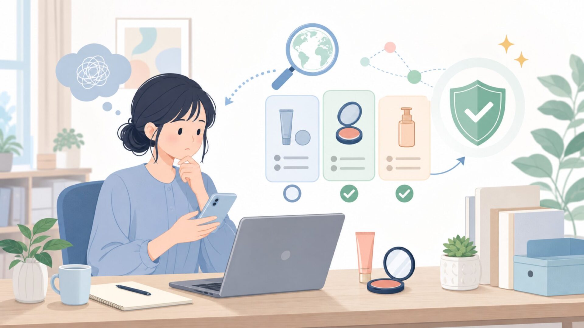 Meari(メアリチーク)はどこの国のブランド?まず結論からを表すイラスト