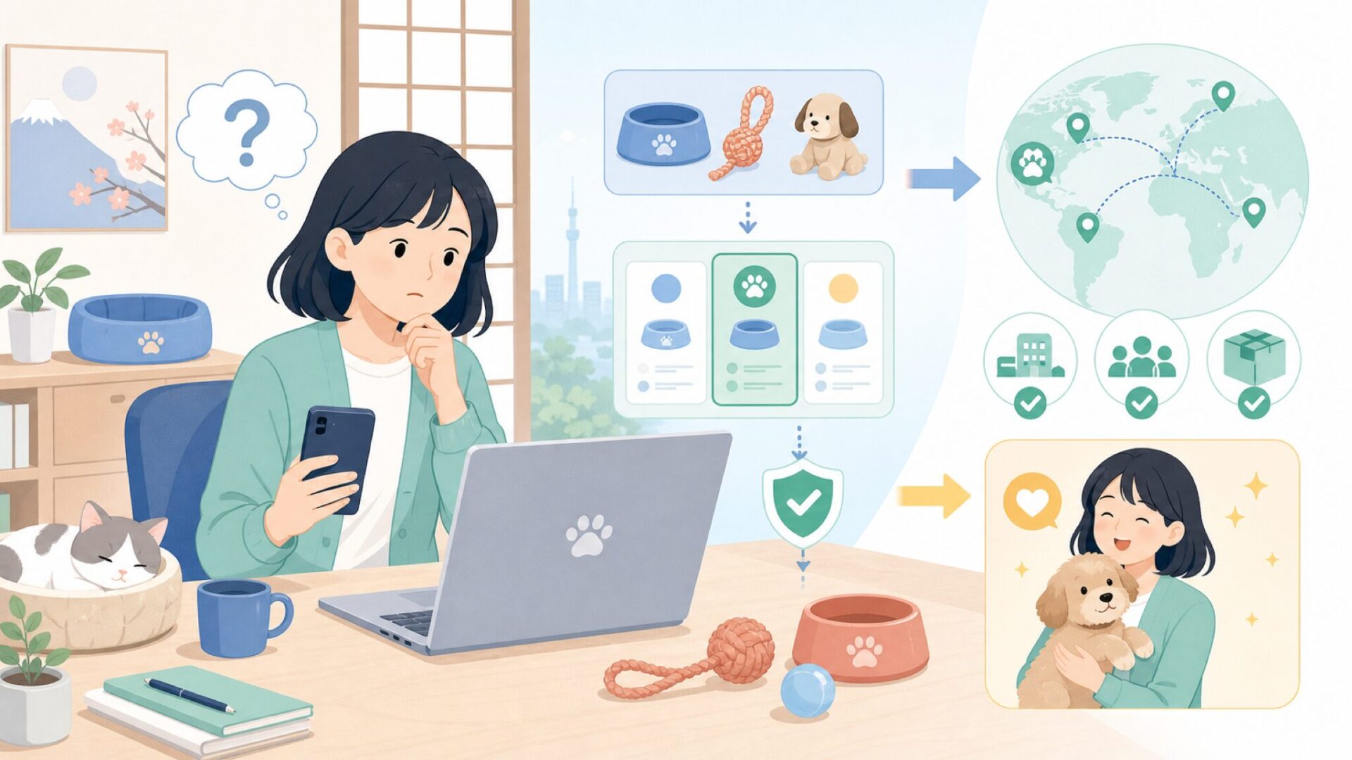 Pawiseはどこの国のブランドか、まず結論からを表すイラスト