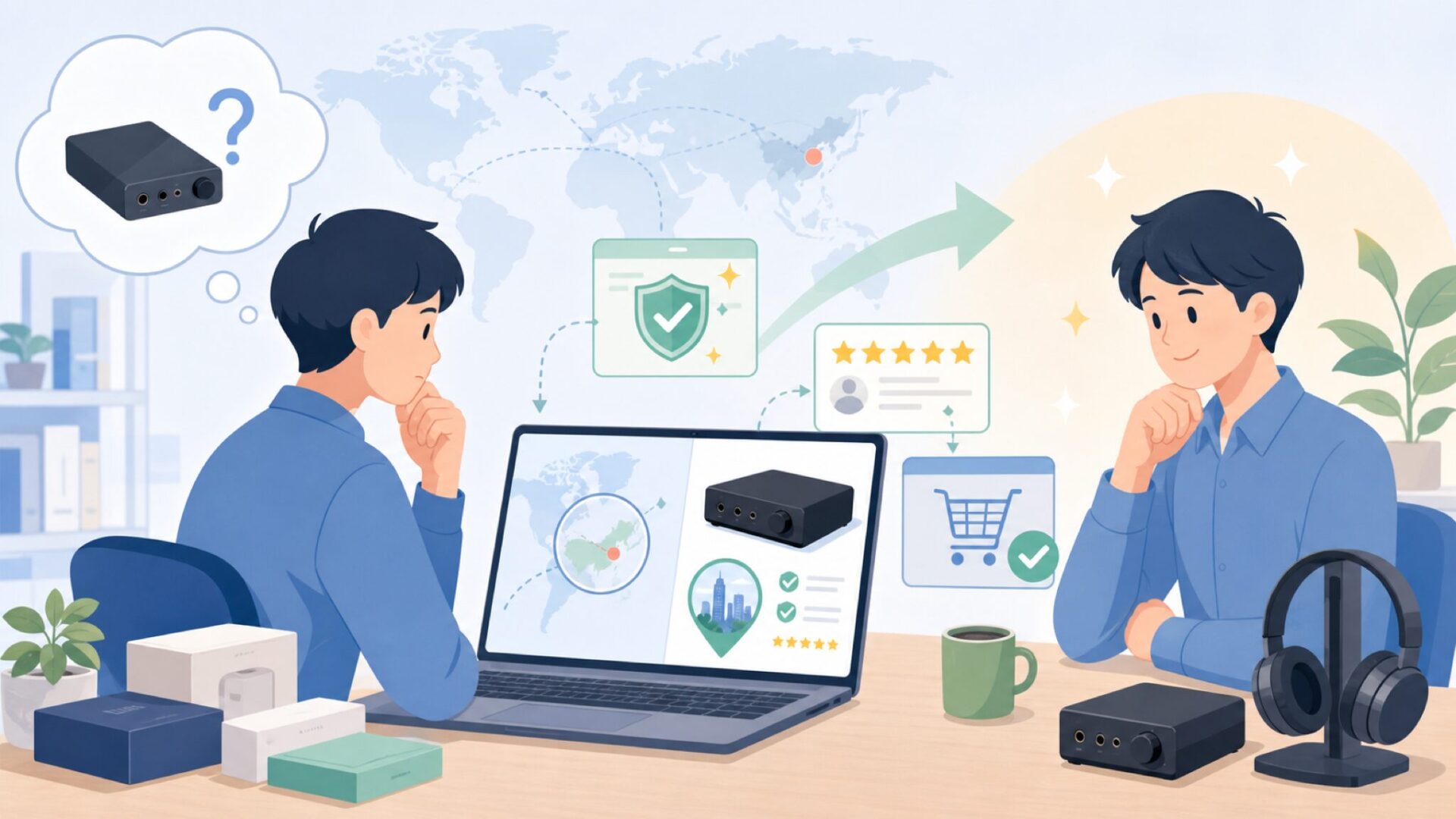 「中国製だから不安」——その疑念に、データと実績で答えるを表すイラスト