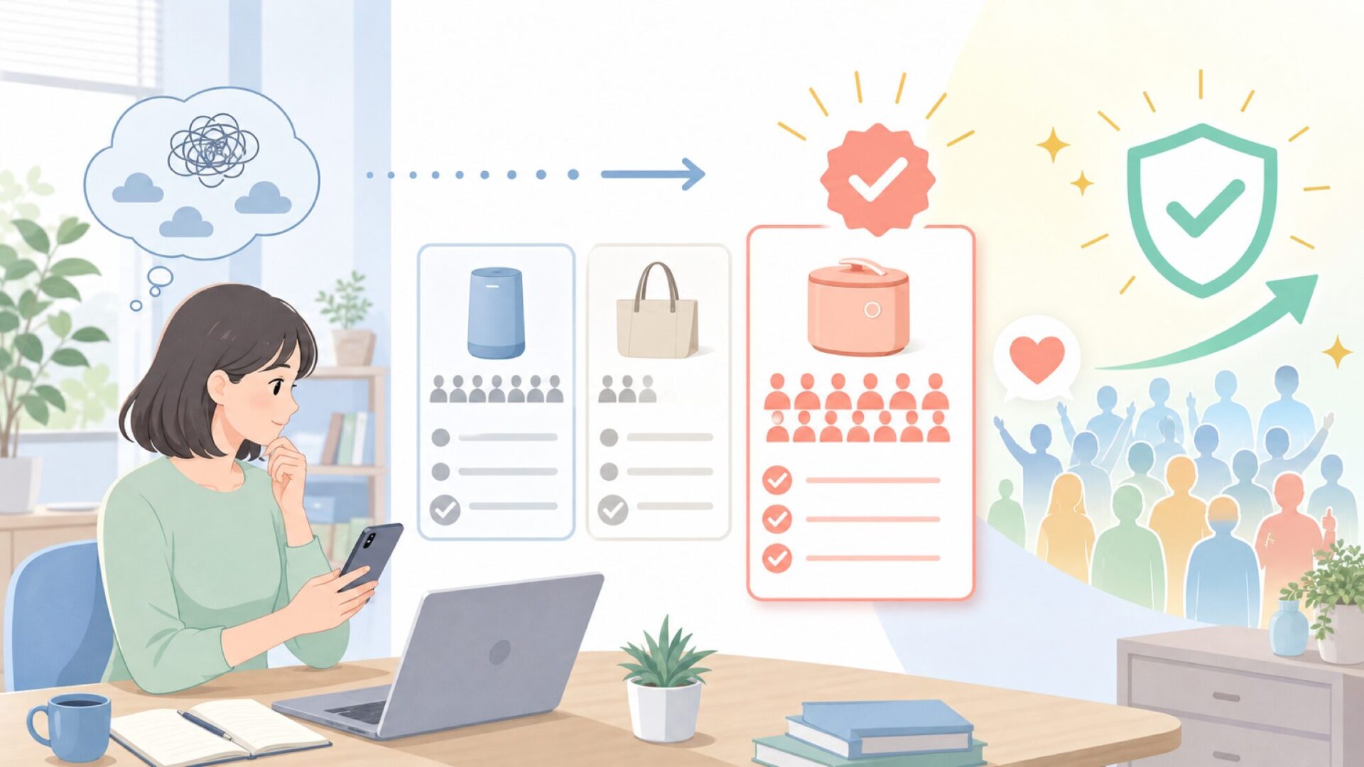 Makuakeで数千万円—実績が語るLitheliの信頼性を表すイラスト