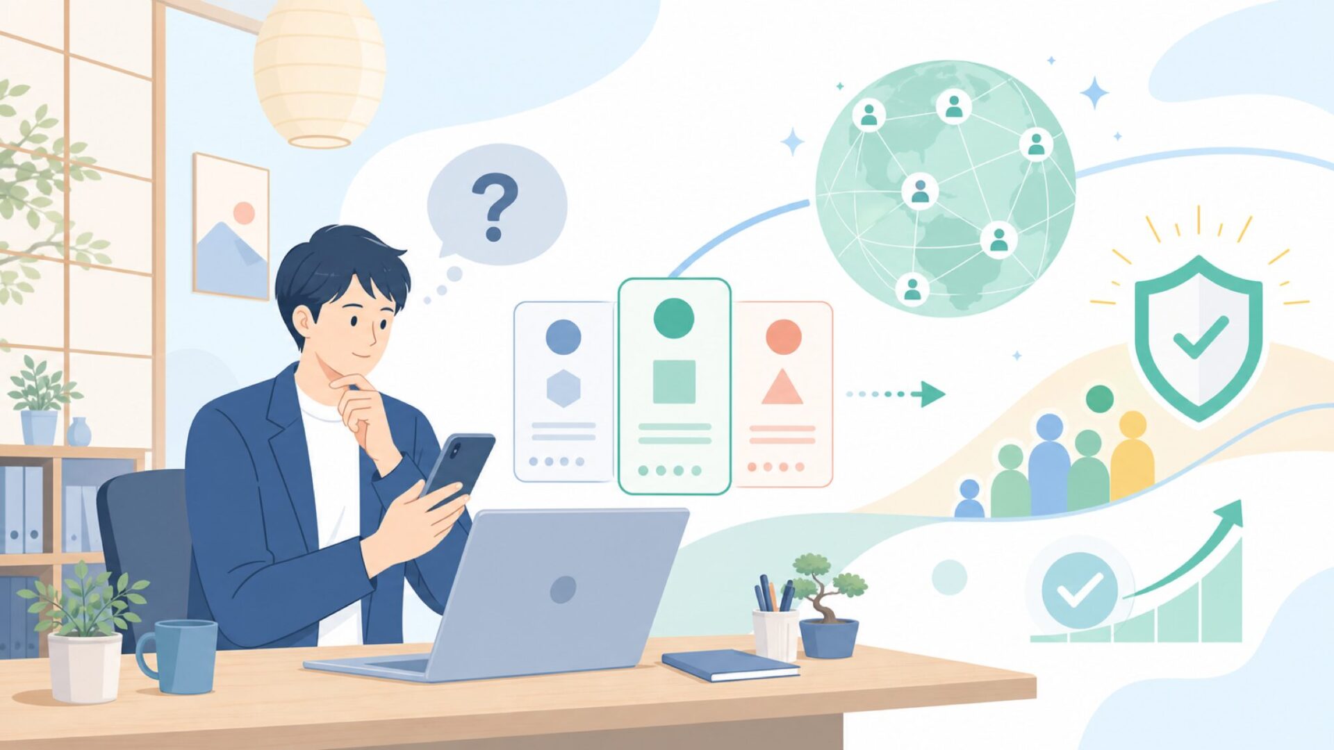 世界No.1実績がSwannの信頼を裏づけるを表すイラスト