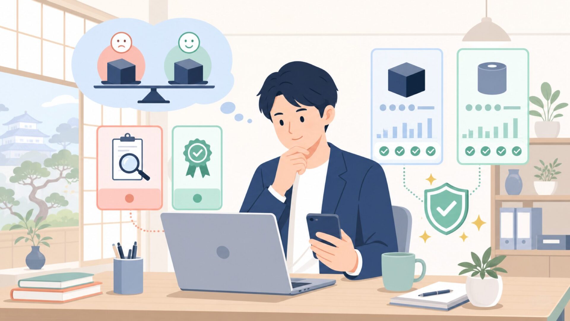 「中国製」を不安に感じる前に確認したい実績を表すイラスト