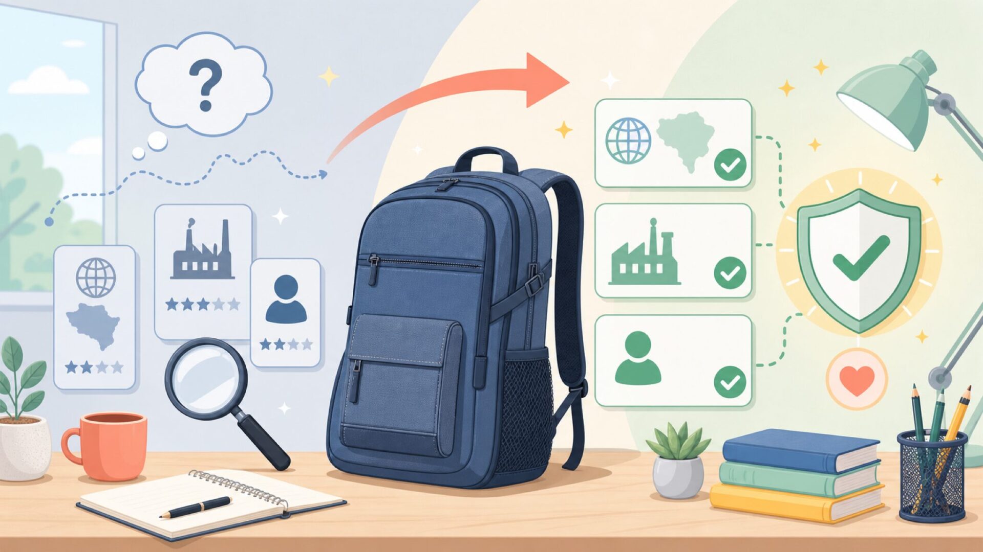 Mygreenはどこの国のブランド?製造国と販売元の正体を表すイラスト