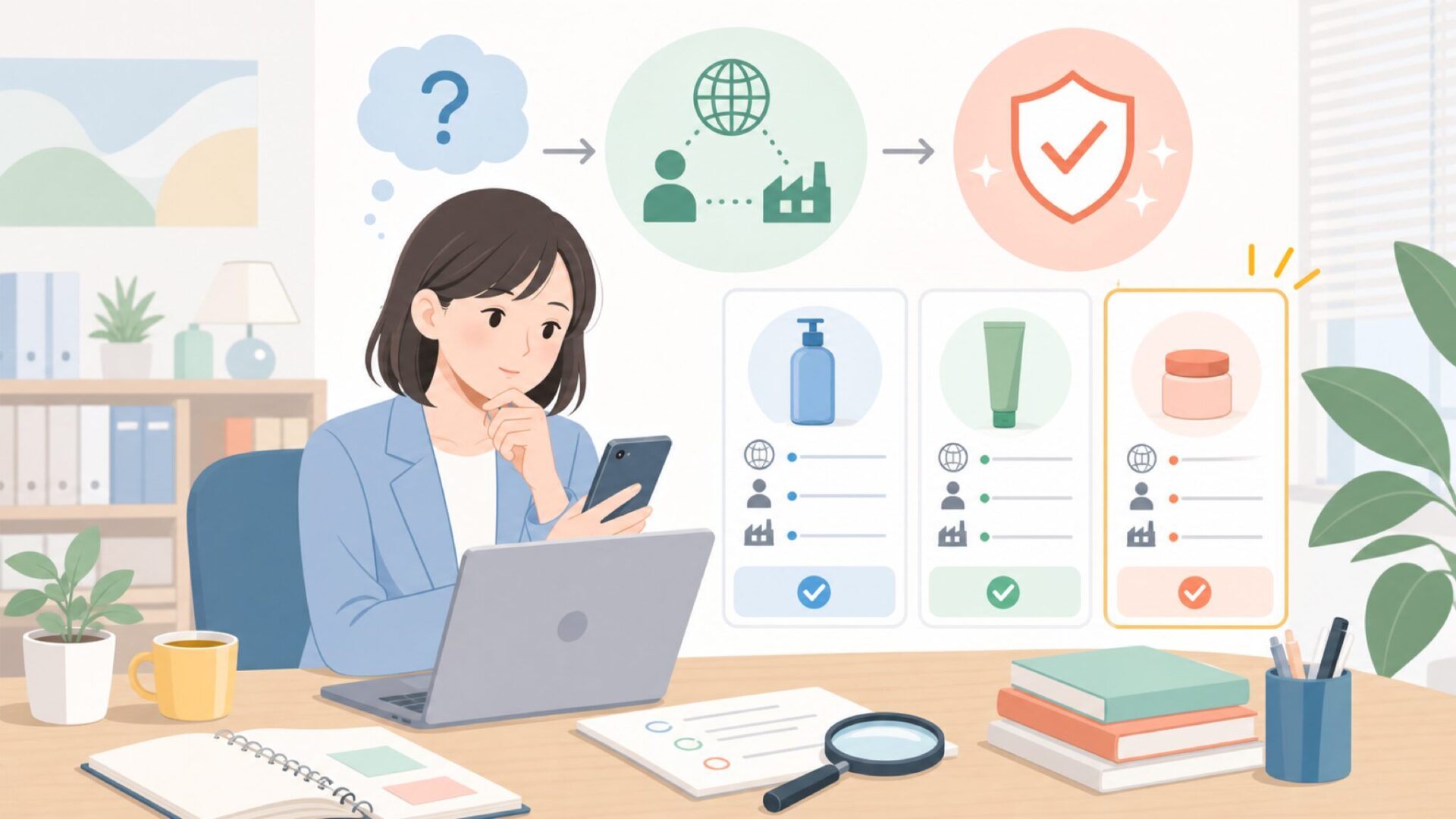 Vikisdaはどこの国のブランド?運営会社と製造国の正体を表すイラスト