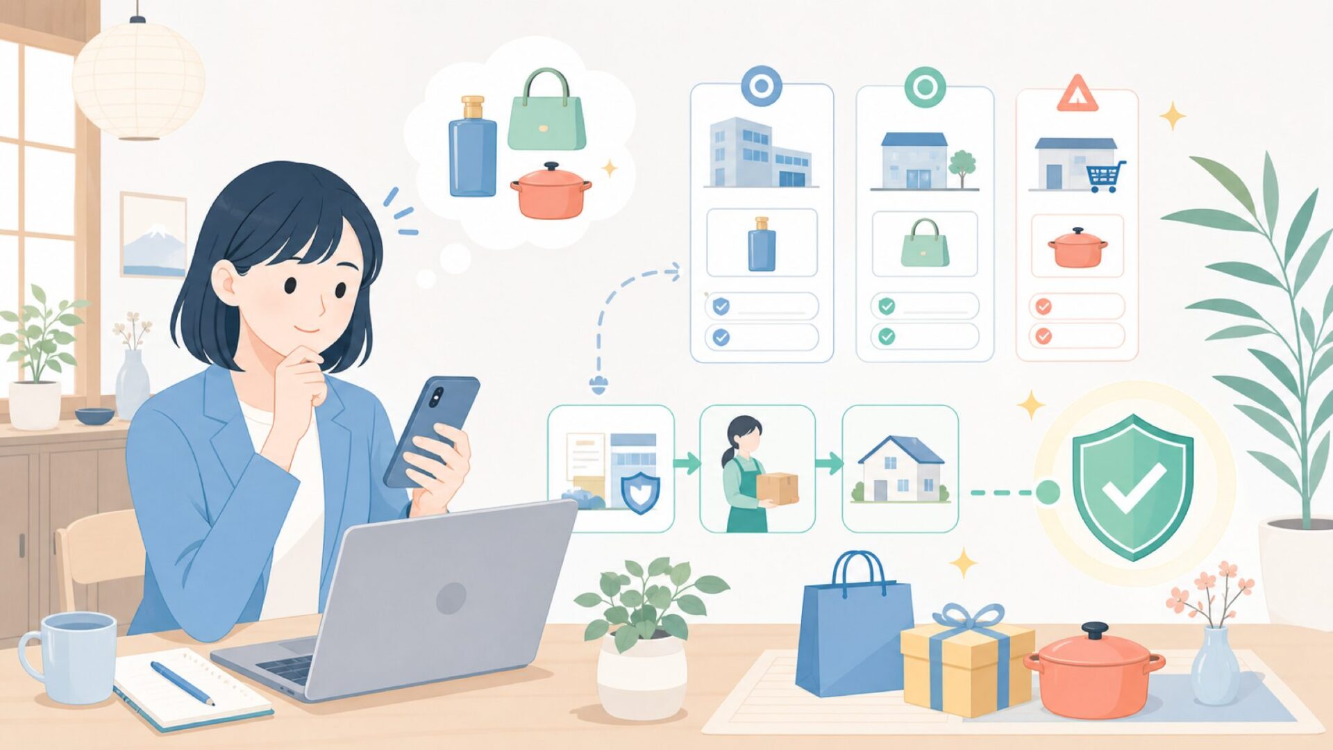 日本で安心して買えるのか — 正規代理店と購入ルートを整理するを表すイラスト