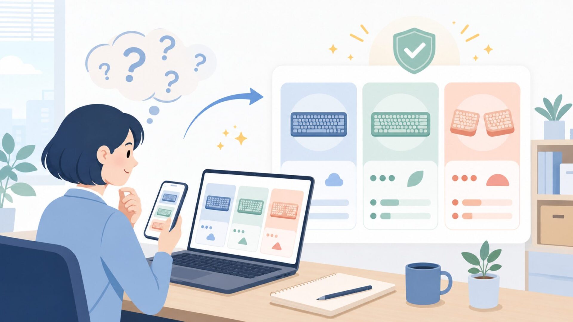 混同注意！CHeero・Lofree・Araeとの違いを整理を表すイラスト