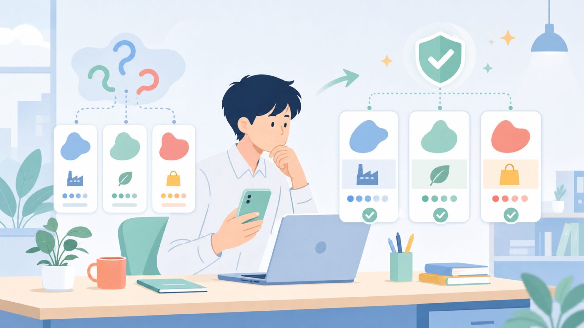 MATECH・BESTEKとの違い——名前が似たブランドを徹底整理を表すイラスト