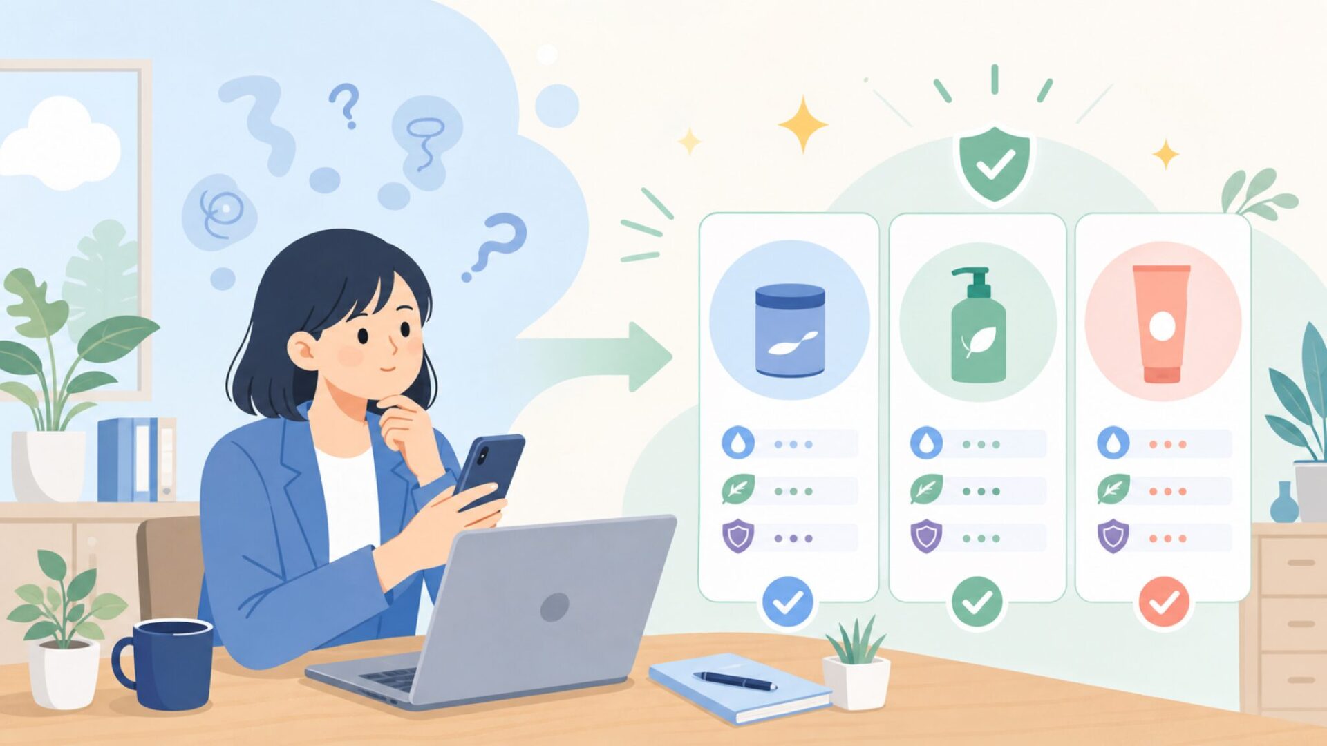 AlybesとABUSとの違いを整理するを表すイラスト