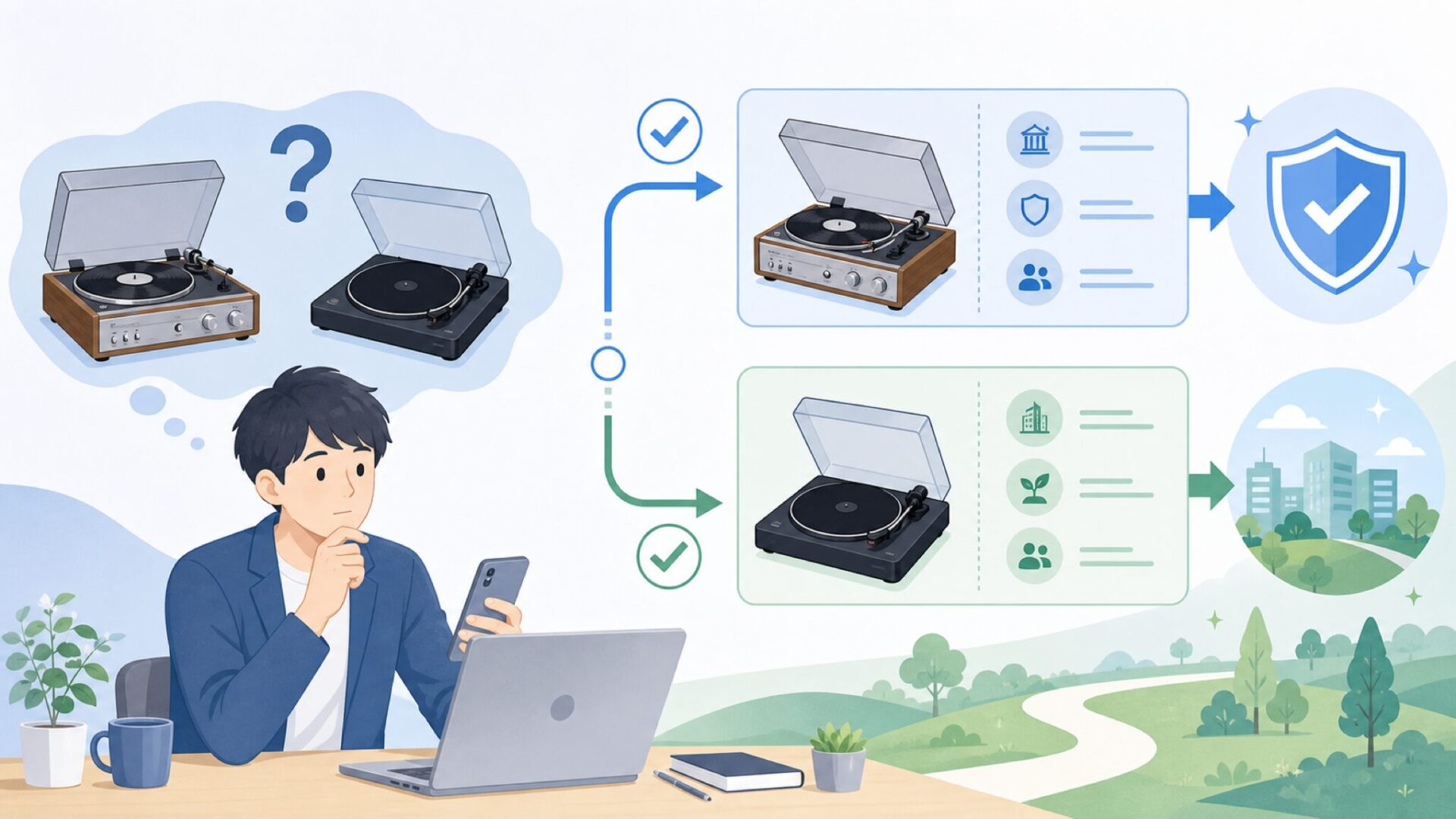 紛らわしいドイツの老舗Dualとの違いをスッキリ整理を表すイラスト