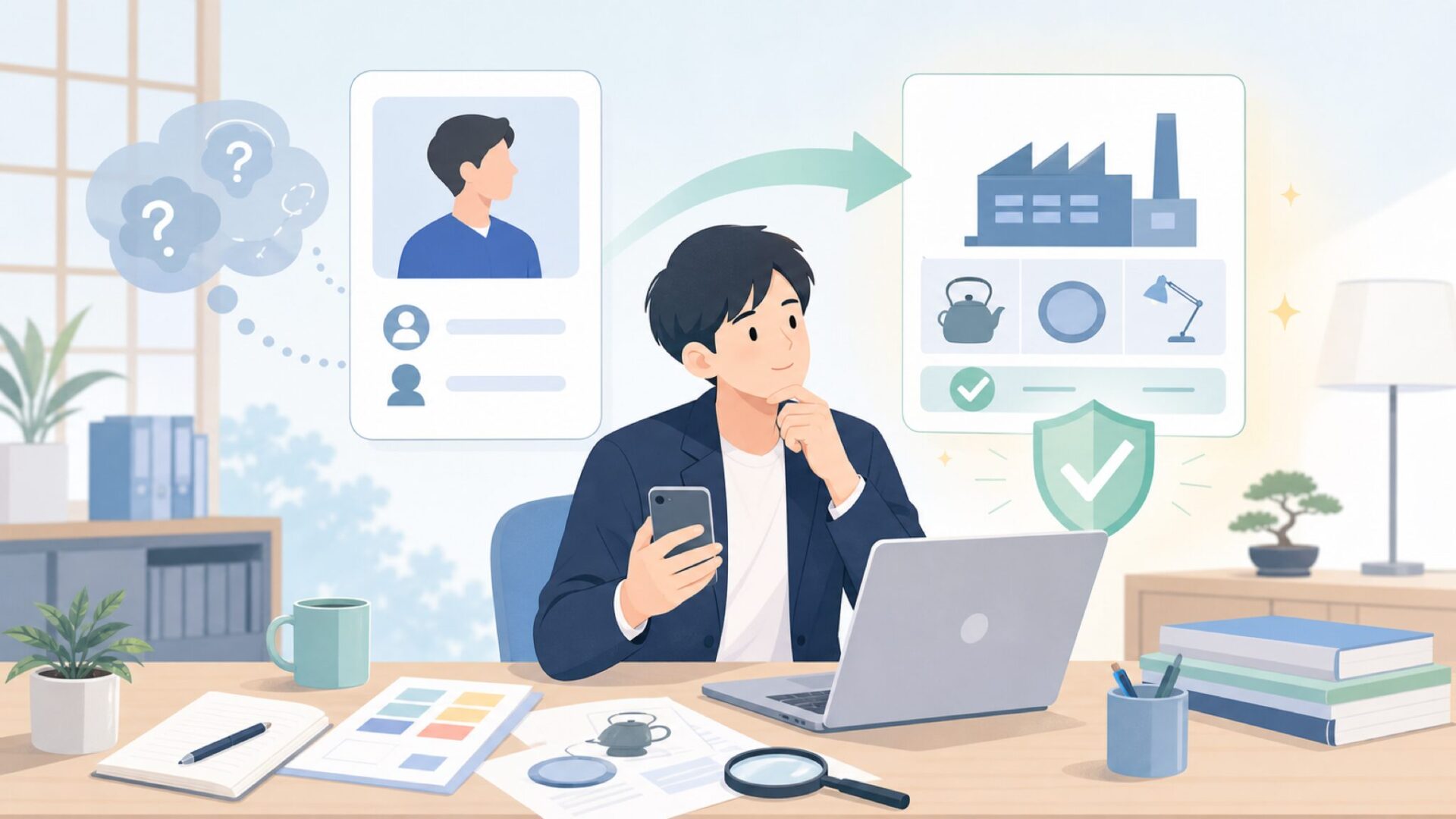 あなたが見たRaimondiはどっち？人物とメーカーを取り違えない整理術を表すイラスト