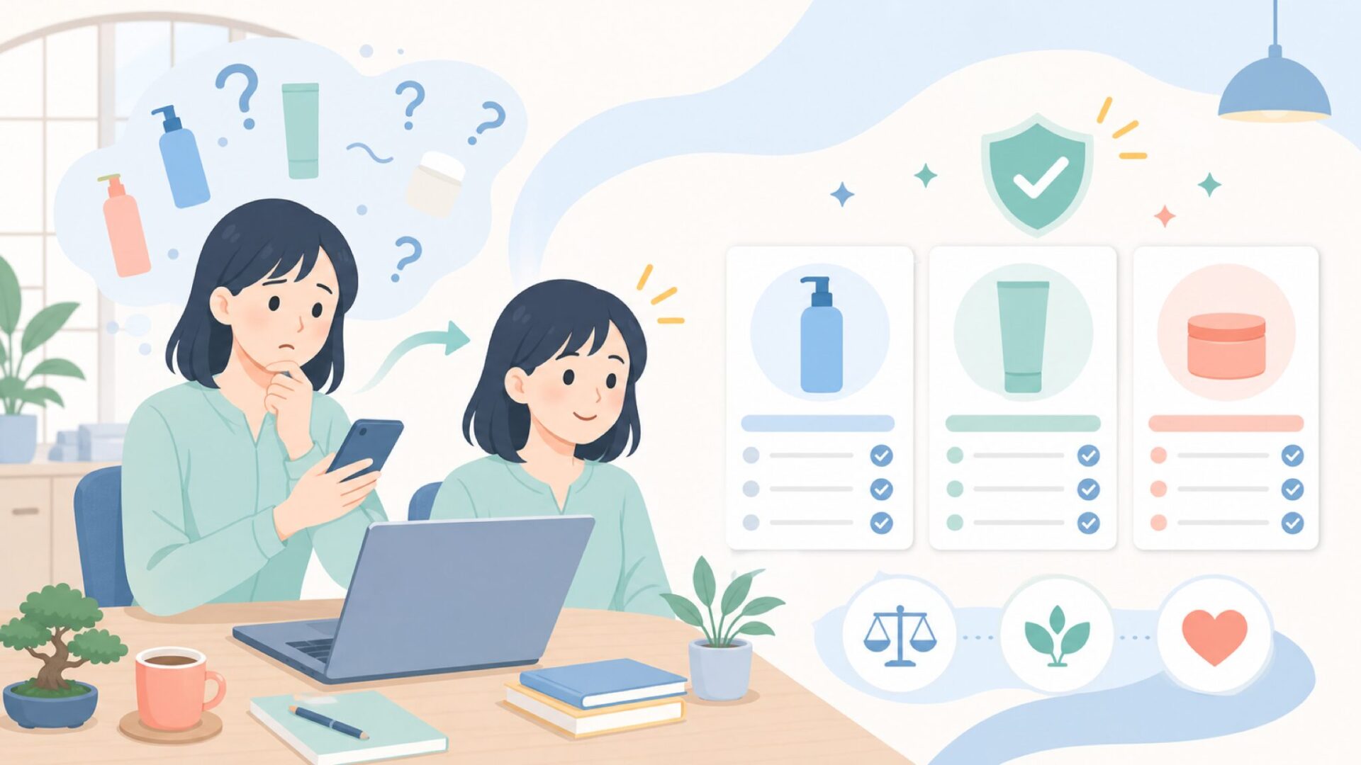 Focusriteの代表製品を初心者向けにやさしく整理を表すイラスト