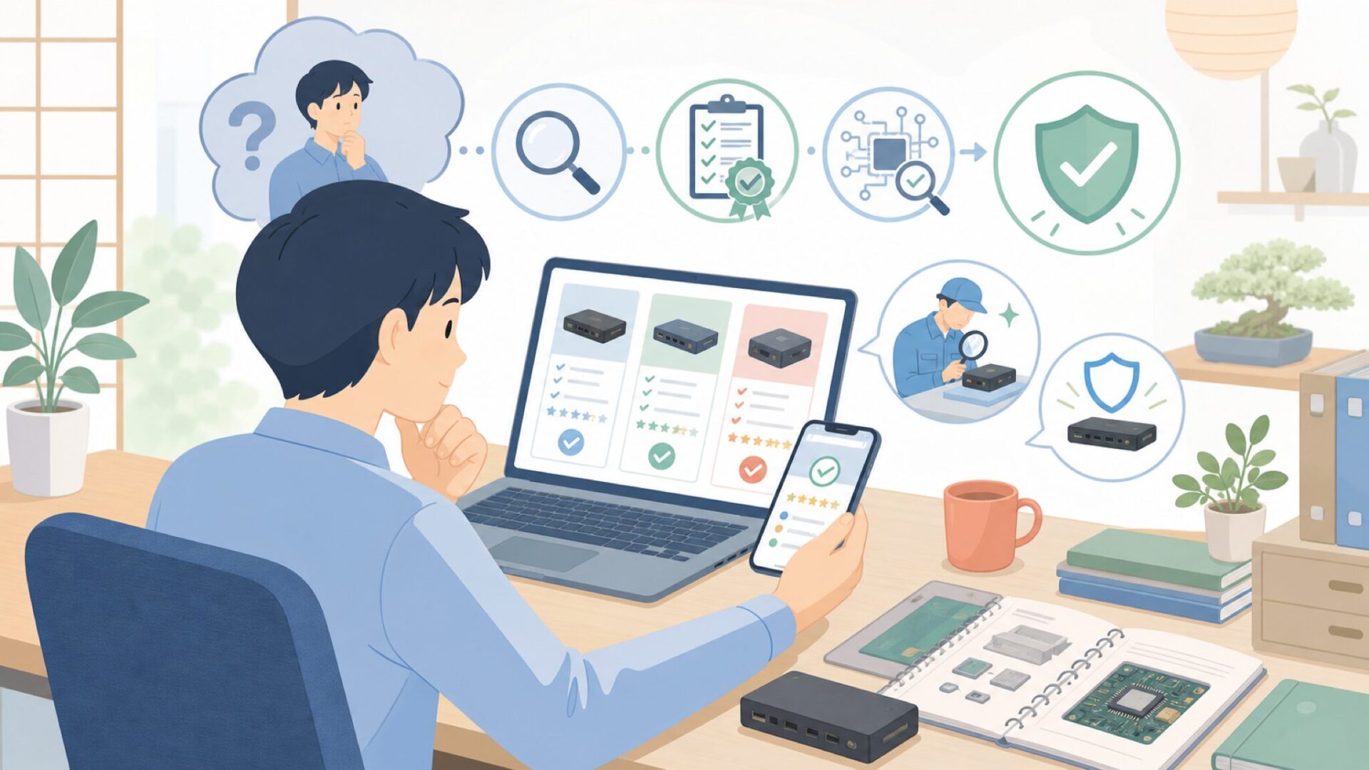 TESmart 製品の品質は本当に信頼できるのかを表すイラスト