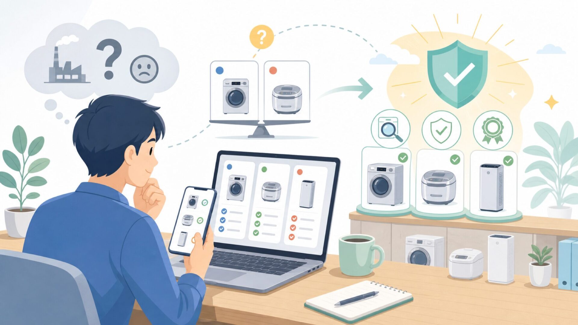 「中国製だから品質が低い」は本当に正しいのかを表すイラスト