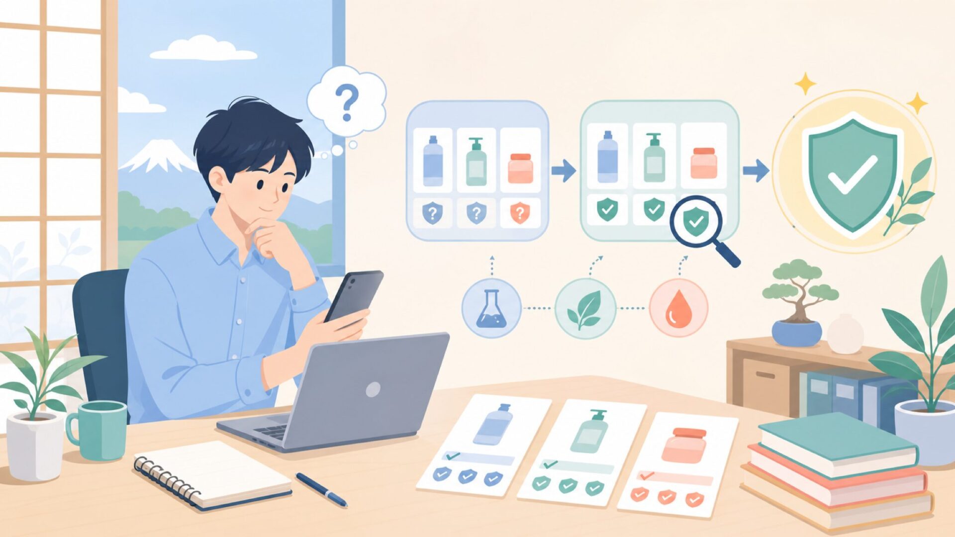 Chefreeの品質・安全性は本当に大丈夫かを表すイラスト