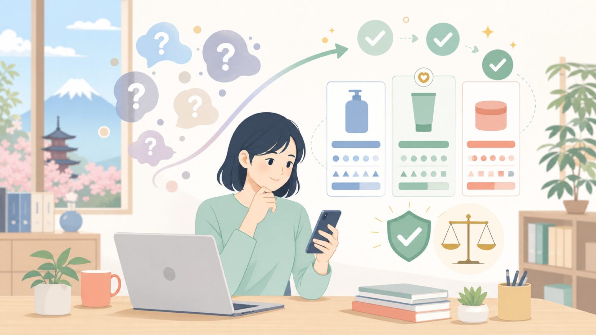 Famreeの品質と評判を正直に評価するを表すイラスト