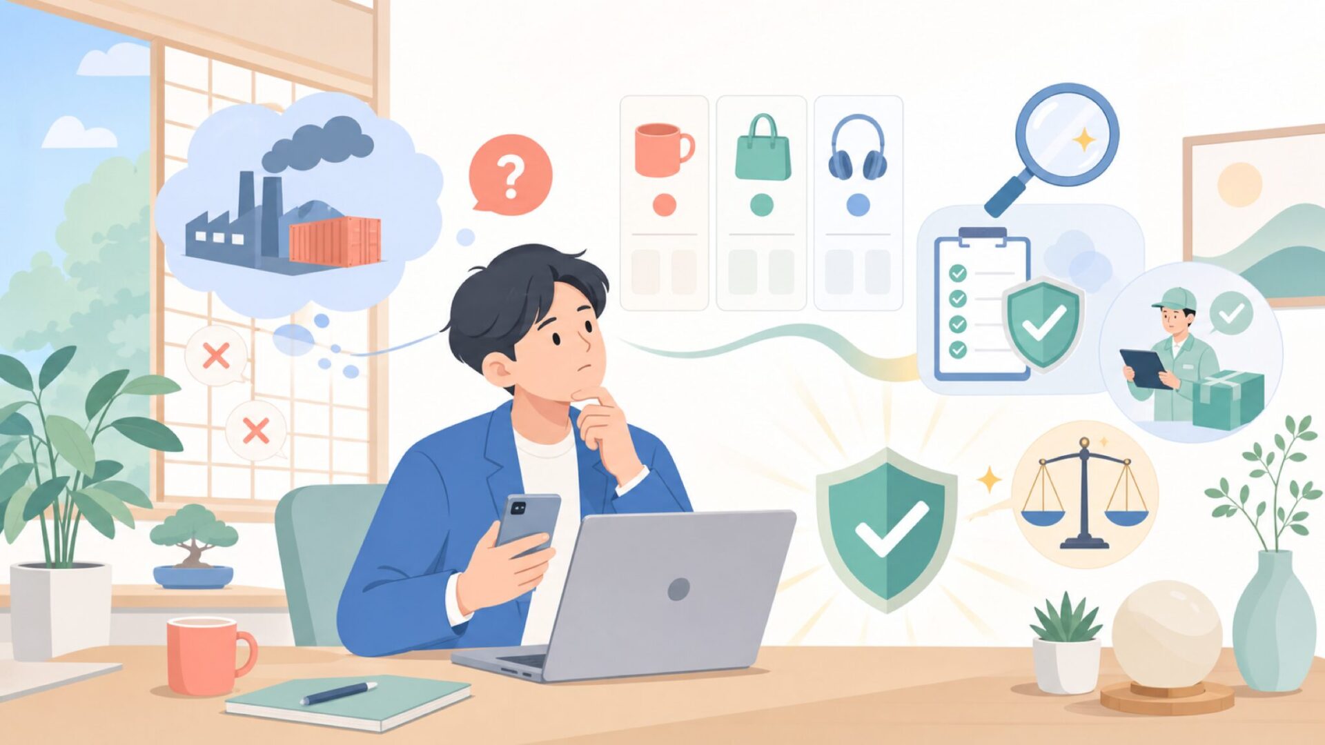 「中国製だから怪しい」は本当か？品質の実態を検証するを表すイラスト